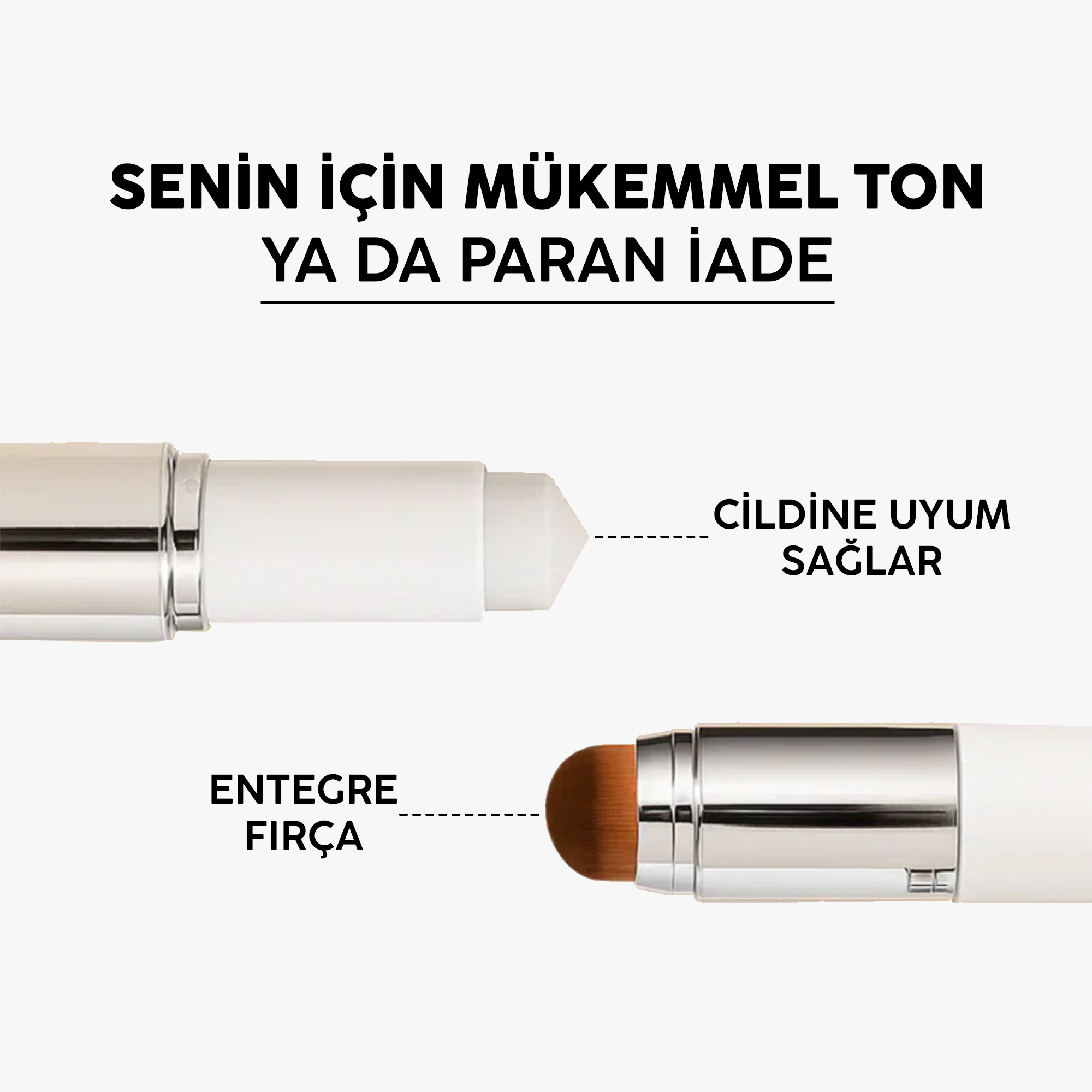 Dahili Fırçalı 2’si 1 Arada Fondöten