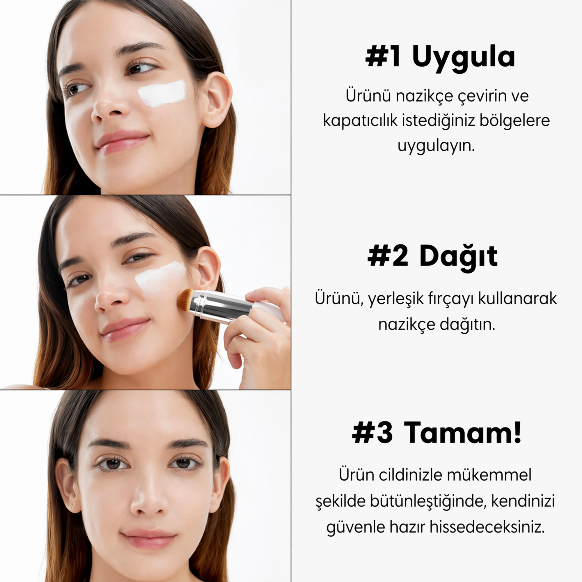 Dahili Fırçalı 2’si 1 Arada Fondöten
